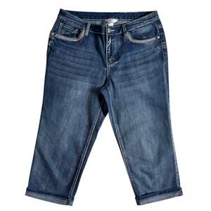 Christopher and Banks Capri Jeans Medium Wash Size 10 Womens